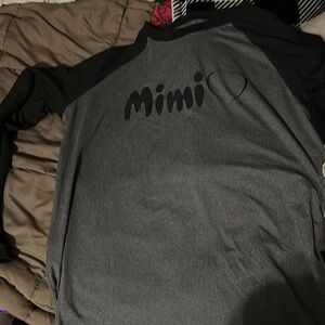 Gray and Black Mimi Long Sleeve Shirt